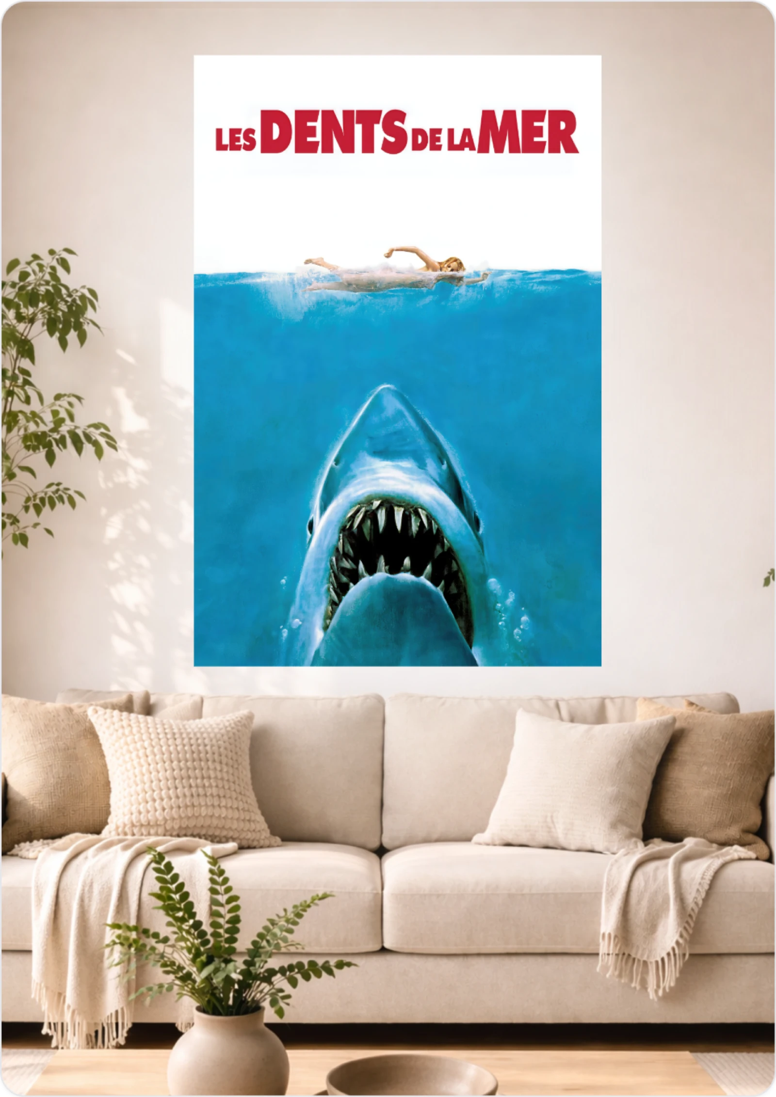 Affiche Les Dents de la mer – Format A3 – Décoration murale cinéma